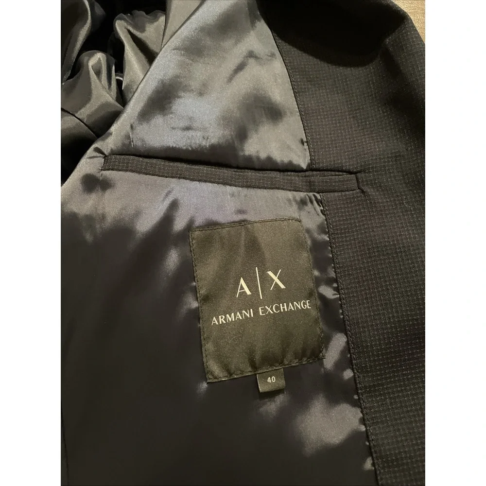 Armani Exchange Men's Blazer Size 40 Dark Navy New‎ Without Tags Suit Jacket